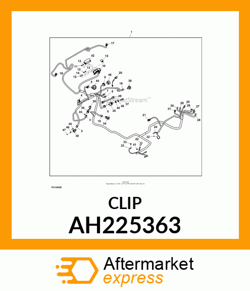 CLIP, EDGE TOP CABLE TIE MOUNT AH225363