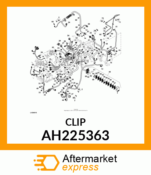 CLIP, EDGE TOP CABLE TIE MOUNT AH225363