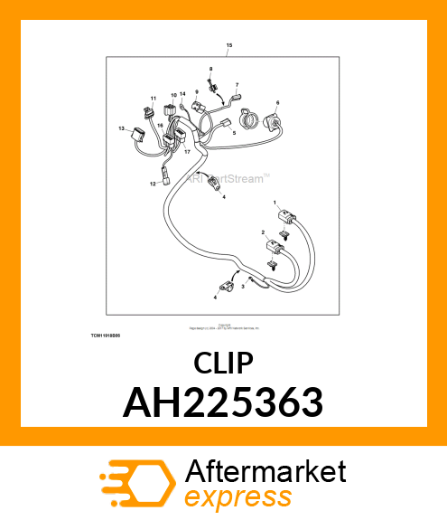 CLIP, EDGE TOP CABLE TIE MOUNT AH225363