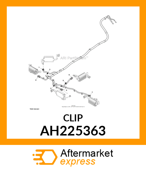 CLIP, EDGE TOP CABLE TIE MOUNT AH225363