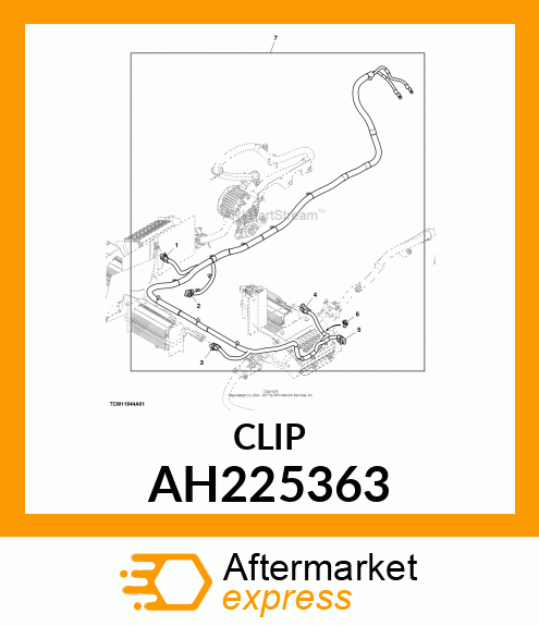 CLIP, EDGE TOP CABLE TIE MOUNT AH225363