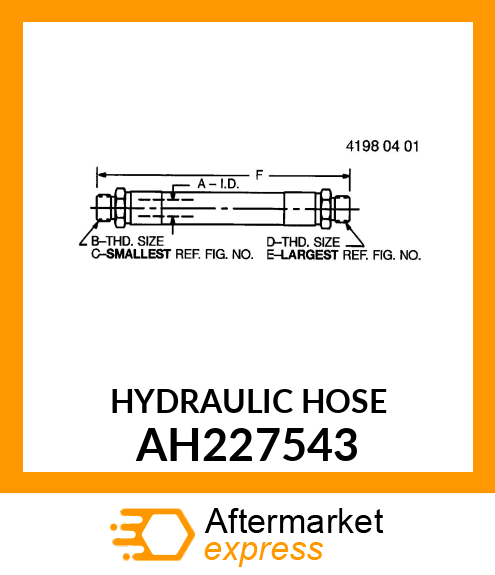 HYDRAULIC HOSE AH227543