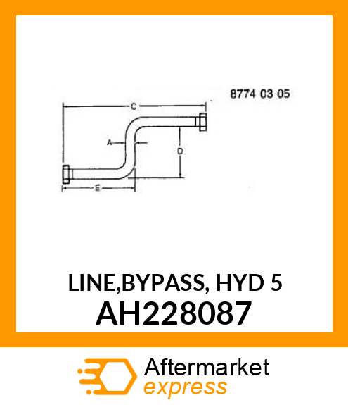 LINE,BYPASS, HYD 5 AH228087