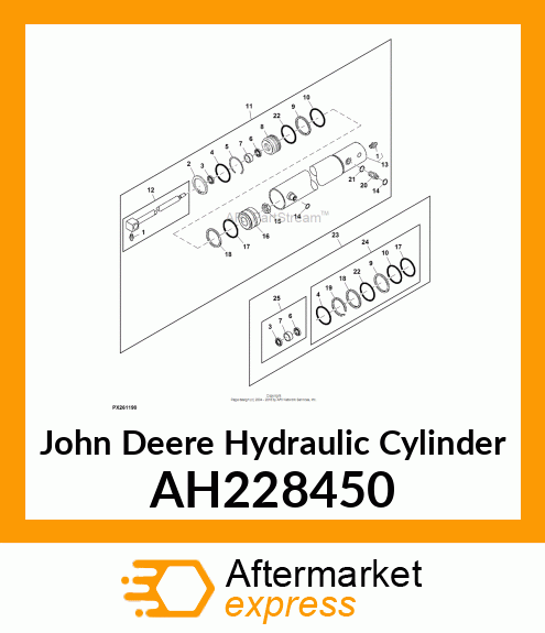 HYDRAULIC CYLINDER, 63 X 36 AH228450