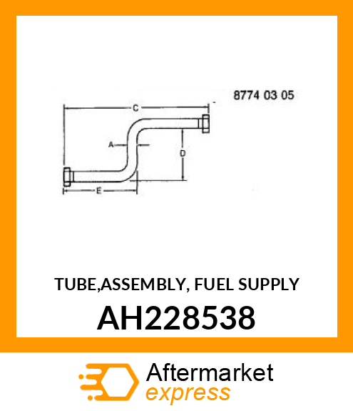 TUBE,ASSEMBLY, FUEL SUPPLY AH228538