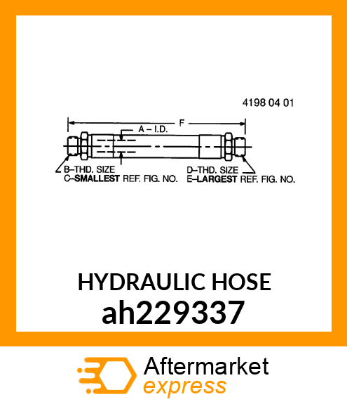 HYDRAULIC HOSE ah229337