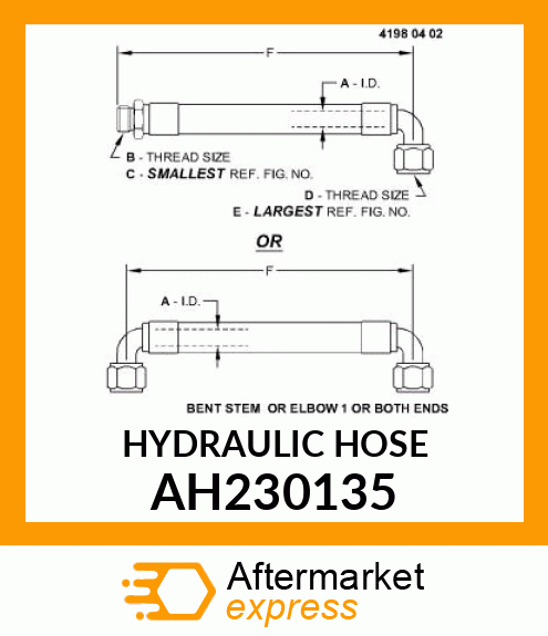 HYDRAULIC HOSE AH230135