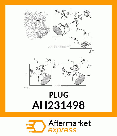 WIRING HARNESS,HID BALLAST ADAPTER AH231498