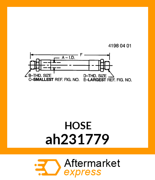 HYDRAULIC HOSE ah231779