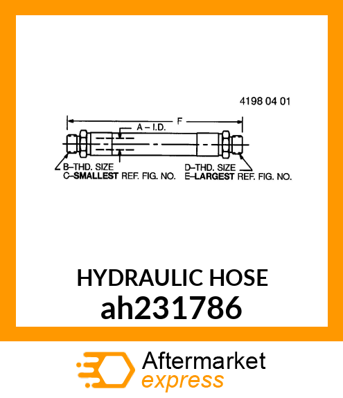 HYDRAULIC HOSE ah231786