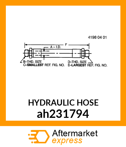 HYDRAULIC HOSE ah231794