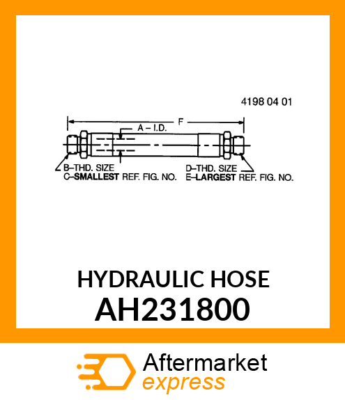 HYDRAULIC HOSE AH231800