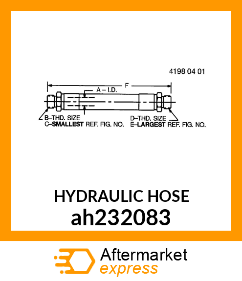 HYDRAULIC HOSE ah232083