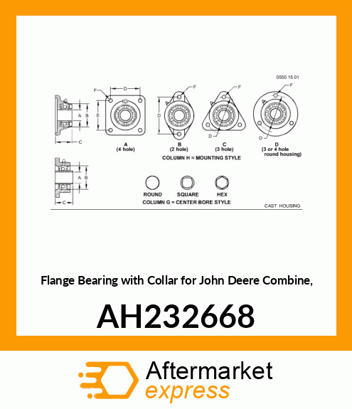 BEARING, CHOPPER ASSY, WITH LOCK CO AH232668