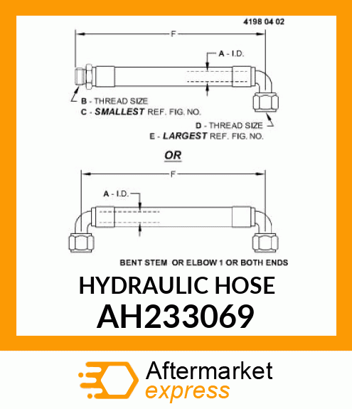 HYDRAULIC HOSE AH233069