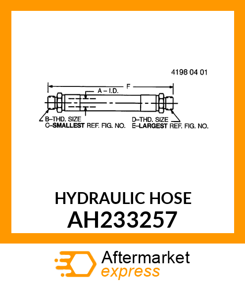 HYDRAULIC HOSE AH233257