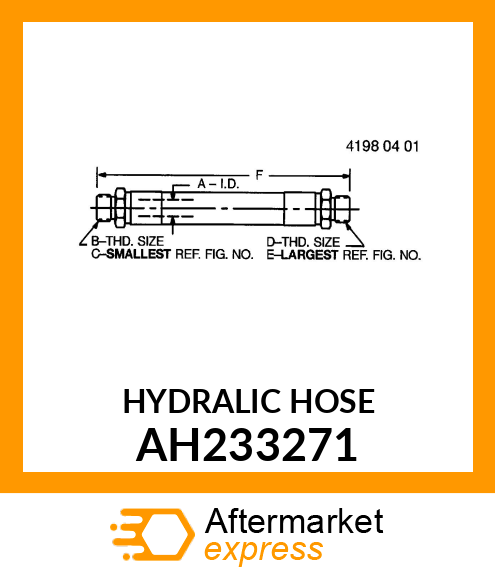 HYDRAULIC HOSE, AH233271