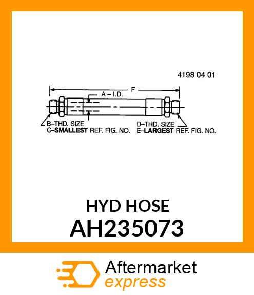 HYDRAULIC HOSE AH235073