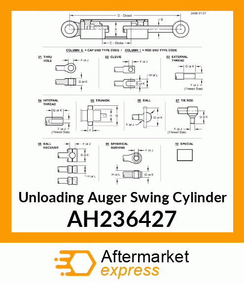 HYDRAULIC CYLINDER, 50X32 AH236427