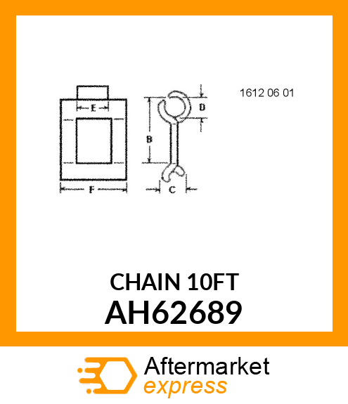 10 FT ROLL NO. 42 STEEL CHAIN PNL AH62689