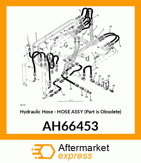 Hydraulic Hose - HOSE ASSY (Part is Obsolete) AH66453