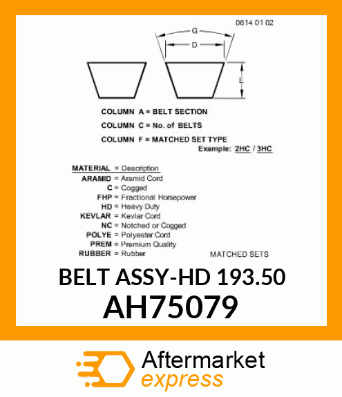 BELT ASSY AH75079