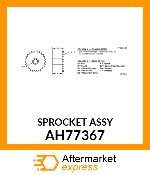 SPROCKET ASSY AH77367