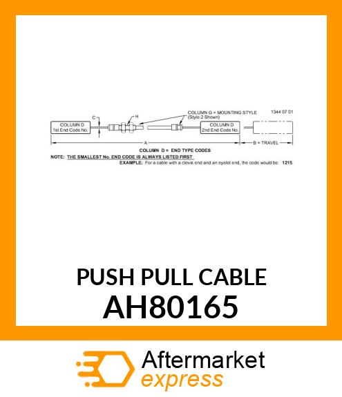 Push Pull Cable AH80165