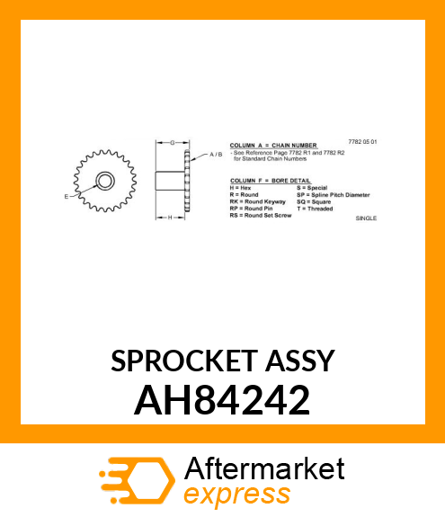 SPROCKET ASSY AH84242