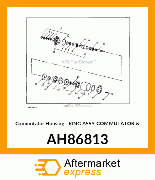 Commutator Housing - RING ASSY-COMMUTATOR & AH86813