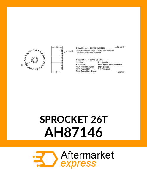 SPROCKET ASSY AH87146