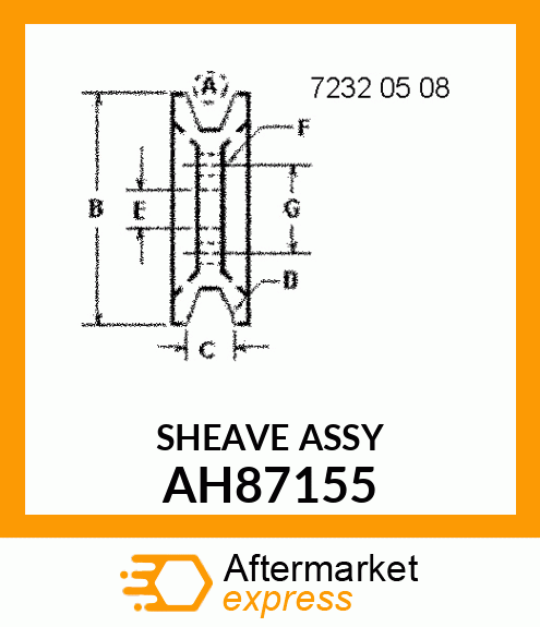 SHEAVE ASSY AH87155