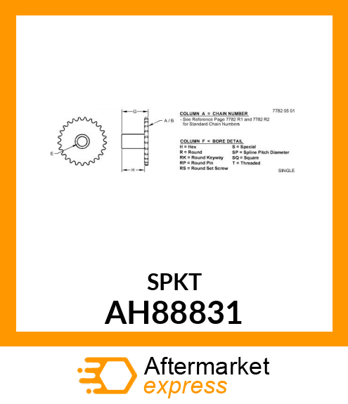 SPROCKET ASSY AH88831