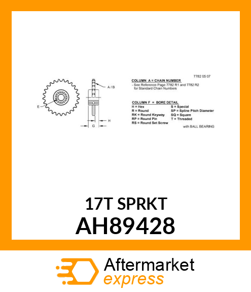SPROCKET ASSY AH89428