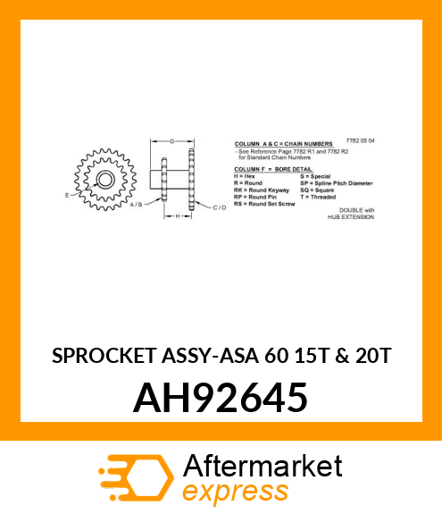 SPROCKET ASSY AH92645