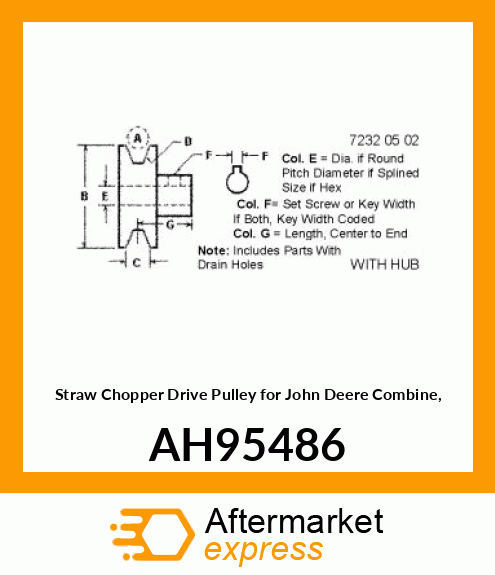 PULLEY, SHEAVE ASSY AH95486