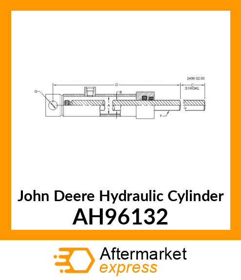 HYDRAULIC CYLINDER, CYLINDER ASSY AH96132