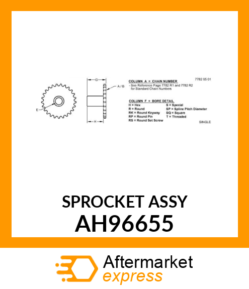 SPROCKET ASSY AH96655