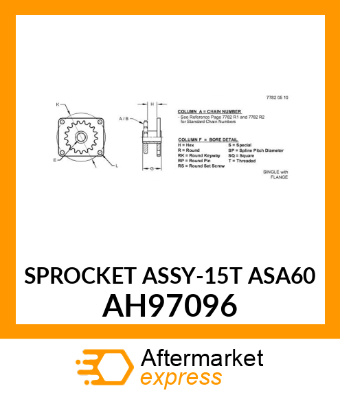 SPROCKET ASSY AH97096