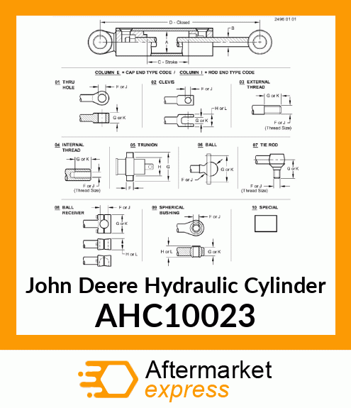HYDRAULIC CYLINDER, 50X25 AHC10023