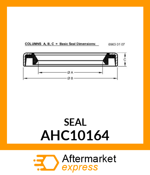 SEAL, HEAVY DUTY CANNED WIPER, 50MM AHC10164