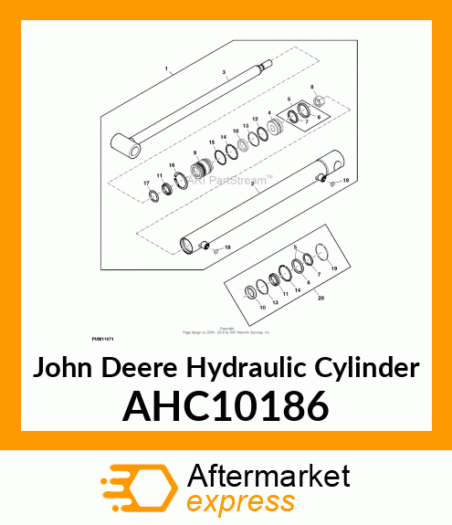 HYDRAULIC CYLINDER, 40 X 25 AHC10186