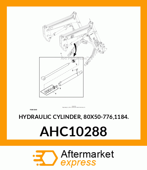 HYDRAULIC CYLINDER, 80X50 AHC10288