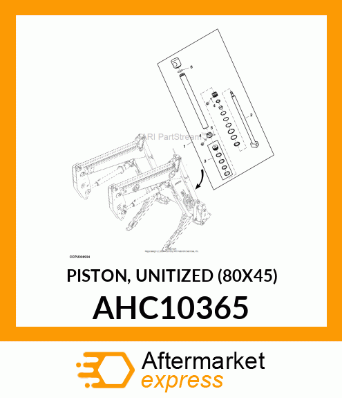 PISTON, UNITIZED, 80 X 45 X 27 AHC10365