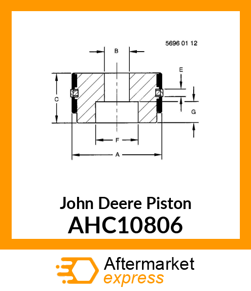 PISTON, UNITIZED, 100 X 50 X 30 AHC10806