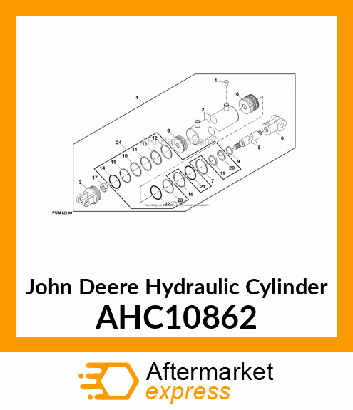 HYDRAULIC CYLINDER, 76.2X32 AHC10862