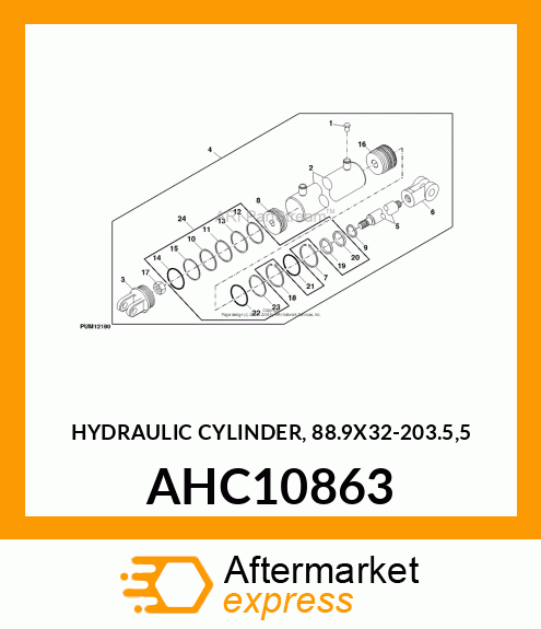 HYDRAULIC CYLINDER, 88.9X32 AHC10863