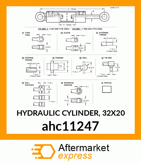 HYDRAULIC CYLINDER, 32X20 ahc11247