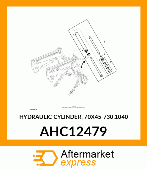 HYDRAULIC CYLINDER, 70X45 AHC12479