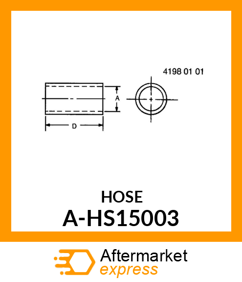 Hose - HOSE,1-1/2" X 1-7/8" X 3' A-HS15003